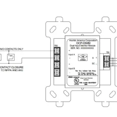 Sơ đồ đấu nối Module địa chỉ Hochiki DCP-DIMM giám sát 2 đầu vào